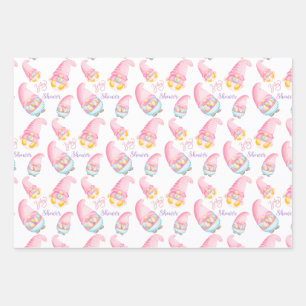 Niedliche Pink Baby Duschgel  Geschenkpapier Set