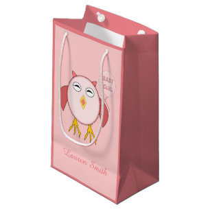 Niedliche Pink Baby Girl Owl Custom Gift Bag Kleine Geschenktüte
