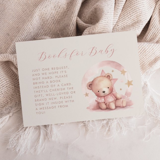 Niedliche Pink Bear Baby Shooting Books for Baby Begleitkarte (Von Creator hochgeladen)