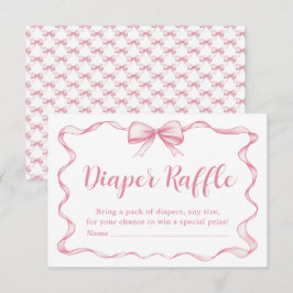 Niedliche Pink Bow Girl Dusche Windelwanne Windelw Einladung