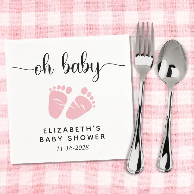Niedliche Pink Feet Baby Girl Dusche Serviette (Von Creator hochgeladen)