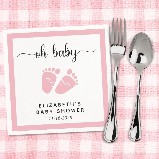 Niedliche Pink Feet Baby Girl Dusche Serviette (Von Creator hochgeladen)