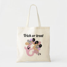 Niedliche Pink Ghost Halloween Leckerei Tote Tasch