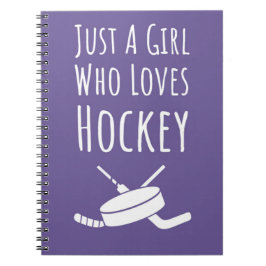 Niedliche Pink Hockey-Geschenke für Girls Player F Notizblock