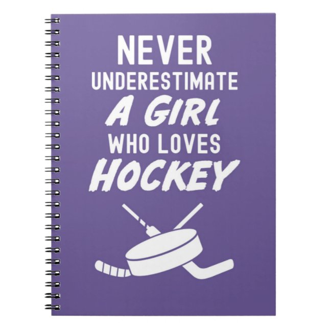 Niedliche Pink Hockey-Geschenke für Mädchen für Ki Notizblock (Vorderseite)