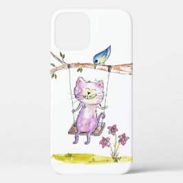 Niedliche Pink-Katze am Swing Case-Mate iPhone Hülle