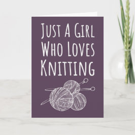 Niedliche Pink Knitter Cards Knittern Hobby Karte