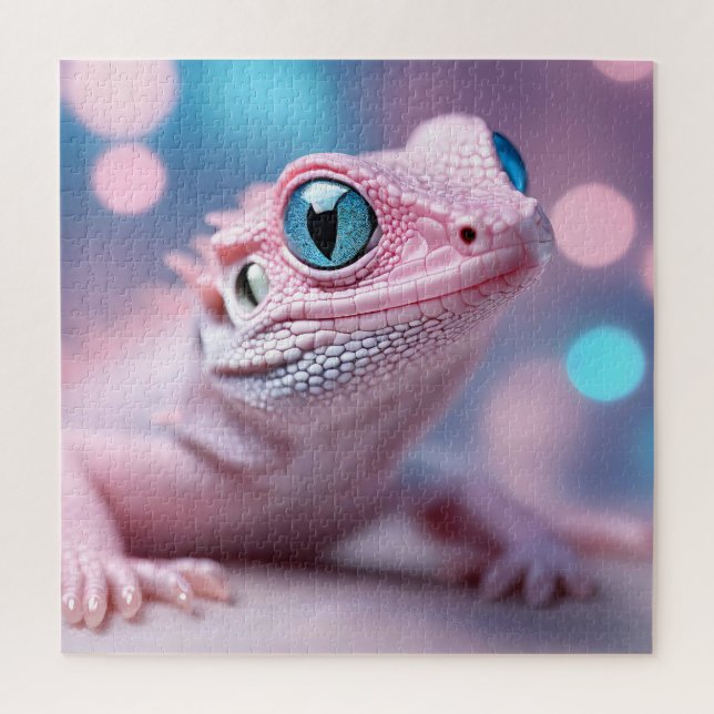 Niedliche Pink-Lizard mit Big Blue Eyes (Vertikal)