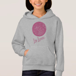 Niedliche Pink Moon Illustration Französisches La Hoodie