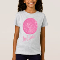 Niedliche Pink Moon Illustration Französisches La 