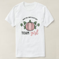 Niedliche Pink Pumpkin Team Girl Gender Reveal