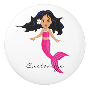 Niedliche Pink-Schwänze-Mermaid Thunder_Cove Keramikknauf