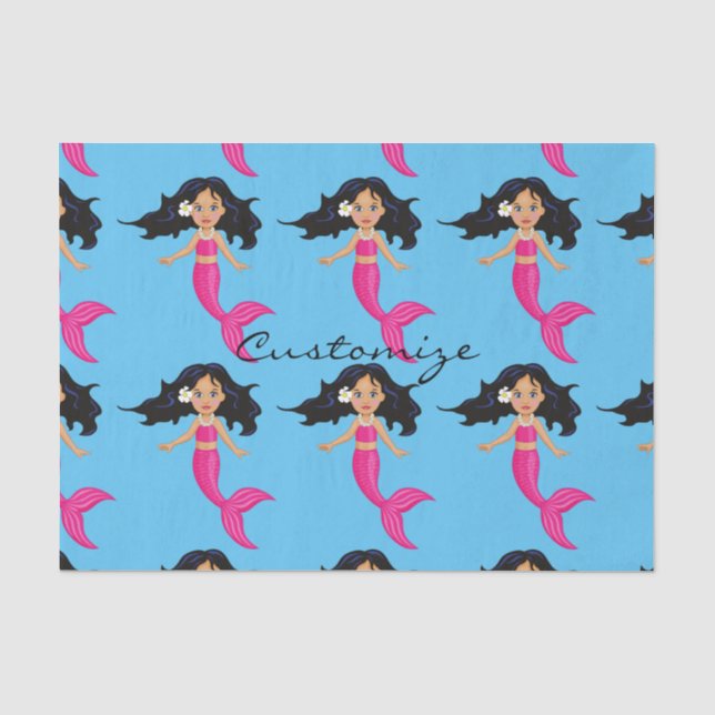 Niedliche Pink-Schwänze-Mermaid Thunder_Cove Seidenpapier (Vorderseite)