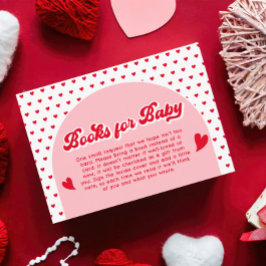 Niedliche Pink Valentine Babyduschbücher für Kinde Begleitkarte
