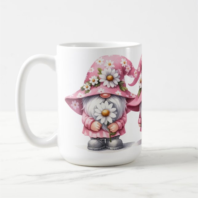 NIEDLICHE PINK & WHITE VALENTINE DAGNOMES KAFFEETASSE (Links)