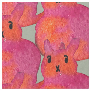 Niedliche pinkfarbene Aquarellbilder Stoff