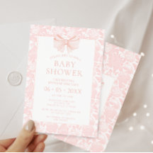 Niedliche pinkfarbene böhmische Bugbaby-Dusche