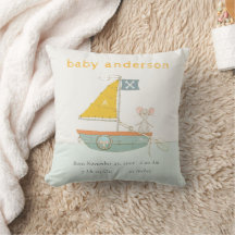 Niedliche Pirate Mouse Sailboat Kids Monogram Baby