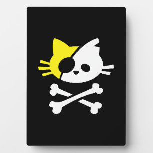 Niedliche Piratenkatze Fotoplatte