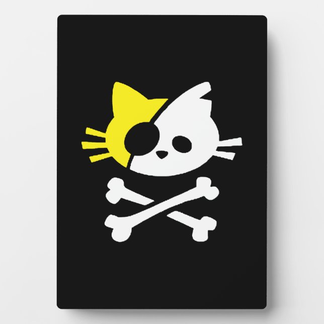 Niedliche Piratenkatze Fotoplatte (Vorderseite)