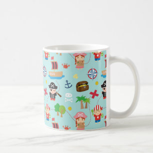 Niedliche Piratenschätze und Girls Kaffeetasse