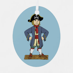 Niedliche Piratenverzierung Ornament Aus Metall