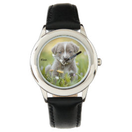 Niedliche Pit Bull Kid's Personalisiert Armbanduhr