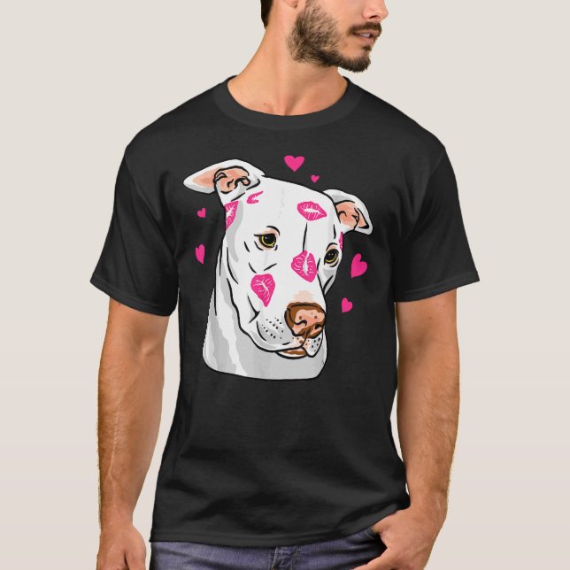 Niedliche Pitbull Hunde Liebe und Herz Funny Pit B T-Shirt (Vorderseite)
