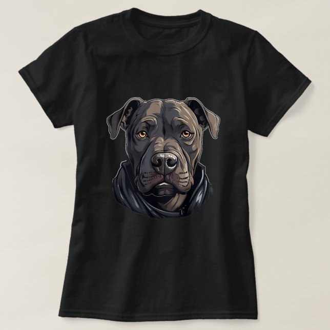 Niedliche Pitbull Hunde Pitbullen 1 T-Shirt (Design vorne)