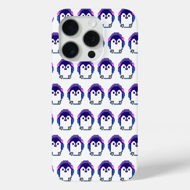 Niedliche pixelige Pinguinpilzkissen Case-Mate iPhone Hülle (Rückseite)