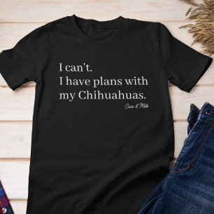Niedliche Pläne für meine Chihuahua-Hunde-Mama Tri-Blend Shirt