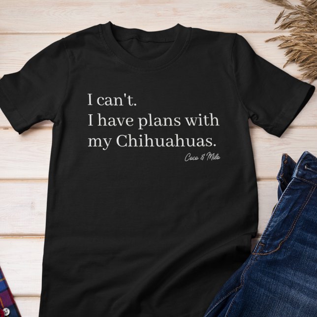Niedliche Pläne für meine Chihuahua-Hunde-Mama Tri-Blend Shirt (Von Creator hochgeladen)
