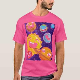 Niedliche Planeten Galaxy Astronomie-Universum T-Shirt
