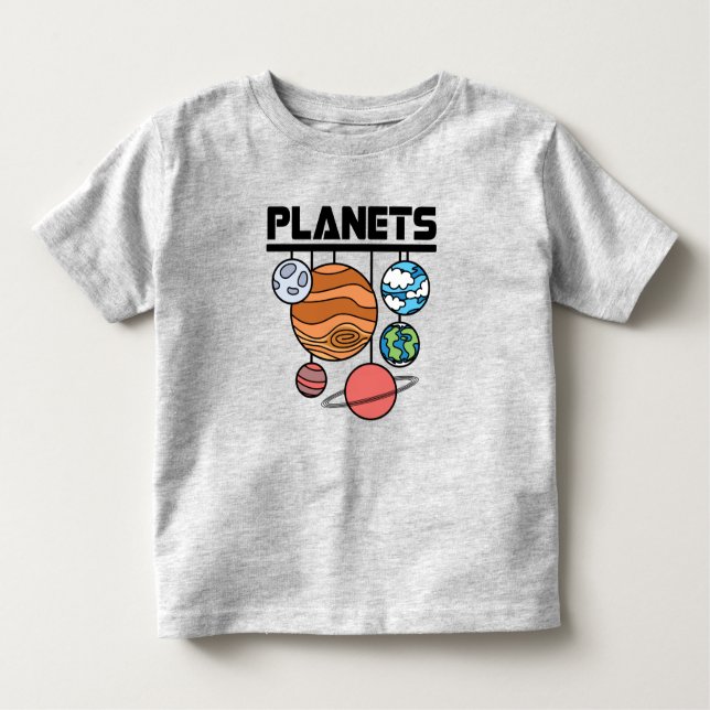 Niedliche Planeten Kleinkind T-shirt (Vorderseite)