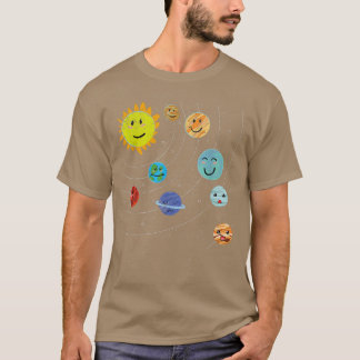 Niedliche Planeten Weltraumwissenschaft kids Unive T-Shirt