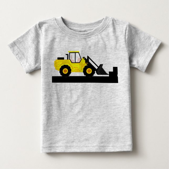 Niedliche Planiermaschine Baby T-shirt (Vorderseite)