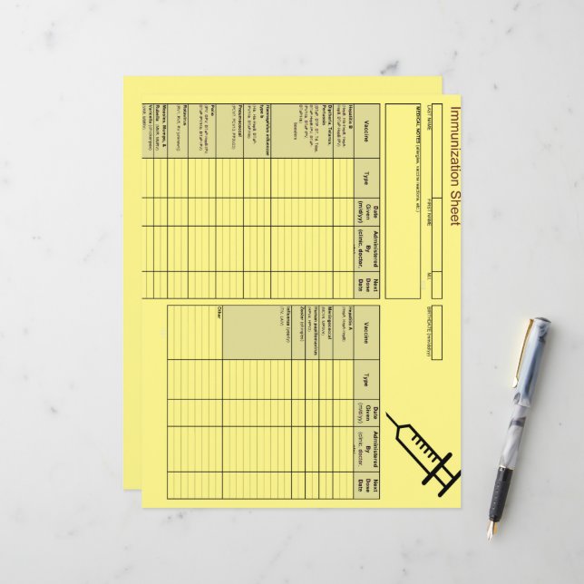 Niedliche Platten zur Immunisierung der Kreatur (Vorderseite/Rückseite Beispiel)