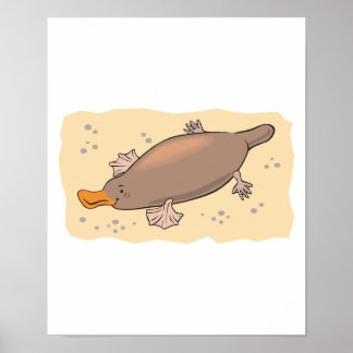 niedliche Platypus im Sand Poster