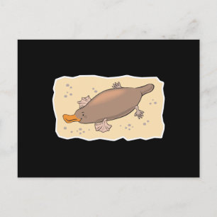 niedliche Platypus im Sand Postkarte