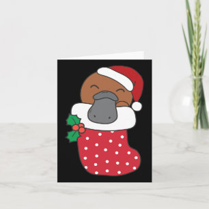 Niedliche Platypus in Weihnachten Strümpfe für Chr Karte