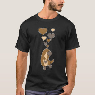 Niedliche Platypus mit Herz-I-Liebe-Platypus T-Shirt