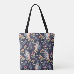 Niedliche Podenco und Galgo-Floral-Marine Tasche