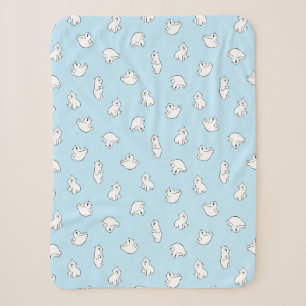 Niedliche Polar Bären Cubs - Icy Blue - Sherpadecke
