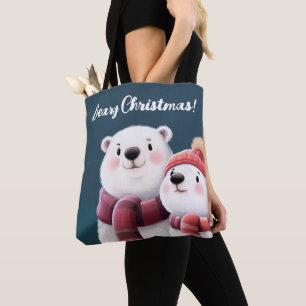 Niedliche Polar Bären-Kneipen mit Carven Tasche