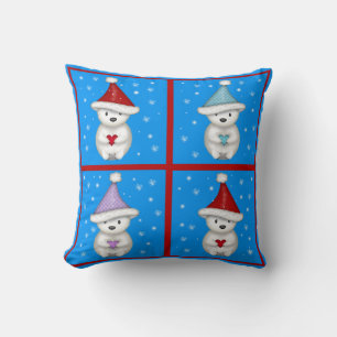 Niedliche Polar Bars Farbiges Weihnachtsdesign Kissen