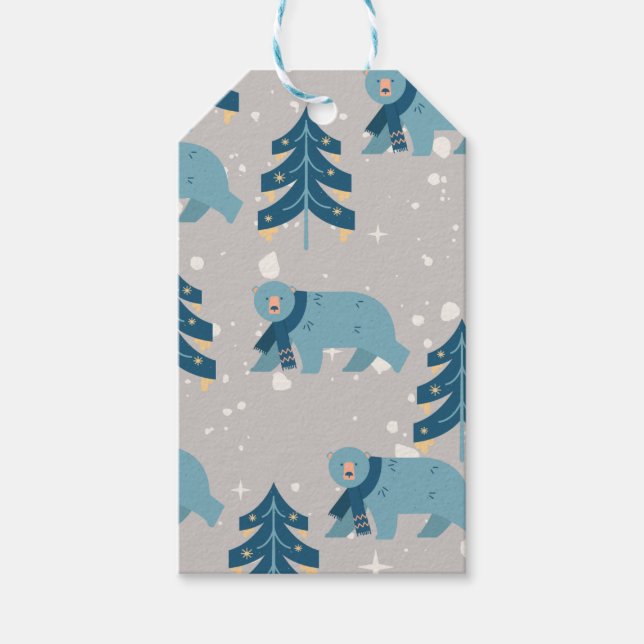 NIEDLICHE POLAR BEAR CHRISTMAS GESCHENKANHÄNGER (Vorderseite)