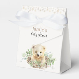 Niedliche Polar Bear Winter Baby Dusche Box Geschenkschachtel