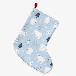 Niedliche Polarbären Großer Weihnachtsstrumpf