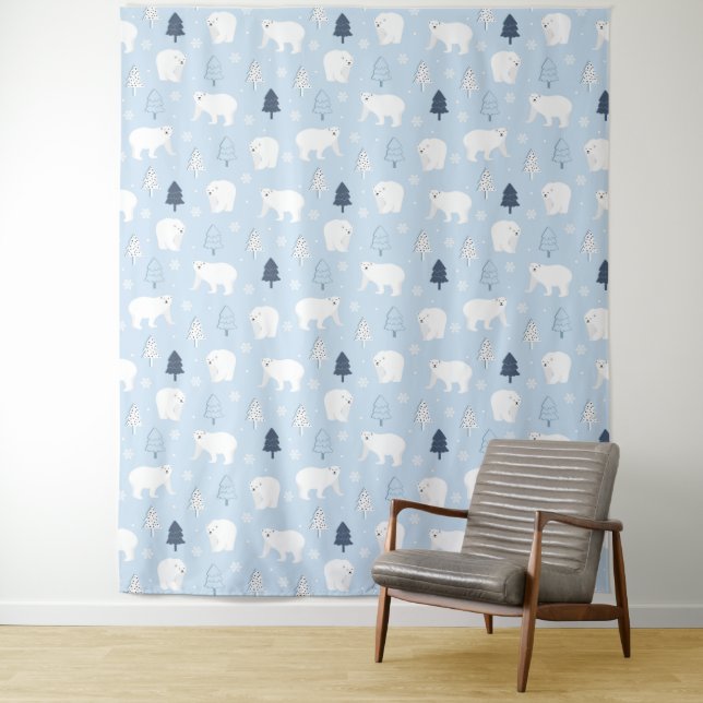 Niedliche Polarbären Wandteppich (Beispiel)