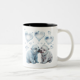 Niedliche Polarbären Zweifarbige Tasse